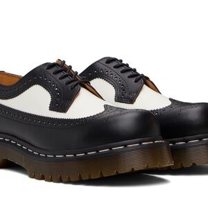 Dr martens Black and White 3989 Bex smooth leather brogue derby